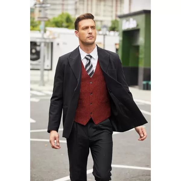COOFANDY Men's Casual Business Vests Lightweight Waistcoat Slim Fit Suit Vest