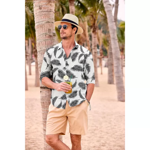 COOFANDY Men's Casual Button Down Shirt Long Sleeve Linen Chambray Shirt