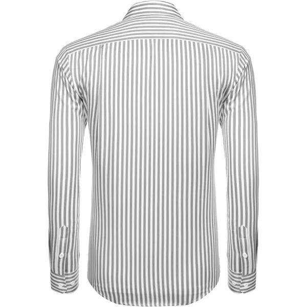 COOFANDY Men's Casual Button Down Shirt Long Sleeve Linen Chambray Shirt