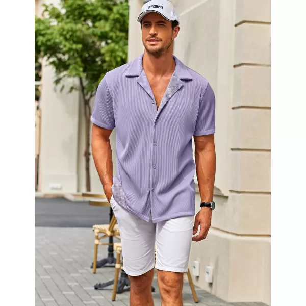 COOFANDY Men's Casual Button Down Shirts Short Sleeve Regular Fit Fashion Camp Beach Shirts Tops