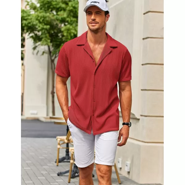 COOFANDY Men's Casual Button Down Shirts Short Sleeve Regular Fit Fashion Camp Beach Shirts Tops