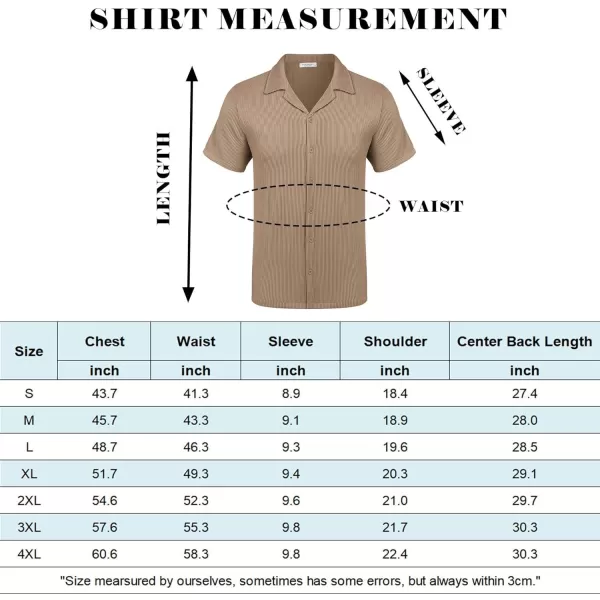 COOFANDY Men's Casual Button Down Shirts Short Sleeve Regular Fit Fashion Camp Beach Shirts Tops