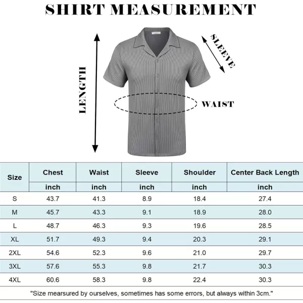COOFANDY Men's Casual Button Down Shirts Short Sleeve Regular Fit Fashion Camp Beach Shirts Tops