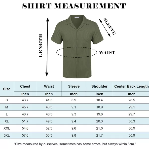 COOFANDY Men's Casual Button Down Shirts Short Sleeve Regular Fit Fashion Camp Beach Shirts Tops