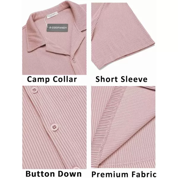 COOFANDY Men's Casual Button Down Shirts Short Sleeve Regular Fit Fashion Camp Beach Shirts Tops