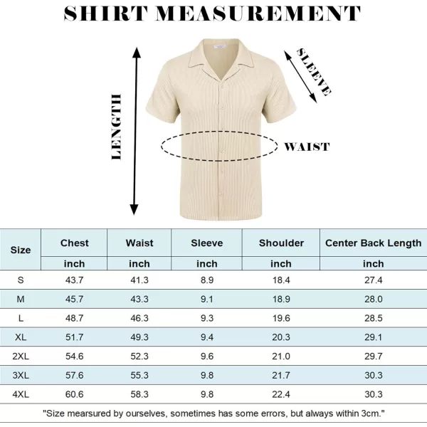COOFANDY Men's Casual Button Down Shirts Short Sleeve Regular Fit Fashion Camp Beach Shirts Tops