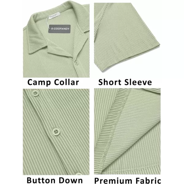 COOFANDY Men's Casual Button Down Shirts Short Sleeve Regular Fit Fashion Camp Beach Shirts Tops