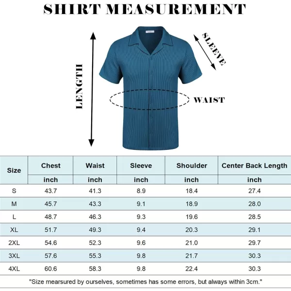 COOFANDY Men's Casual Button Down Shirts Short Sleeve Regular Fit Fashion Camp Beach Shirts Tops