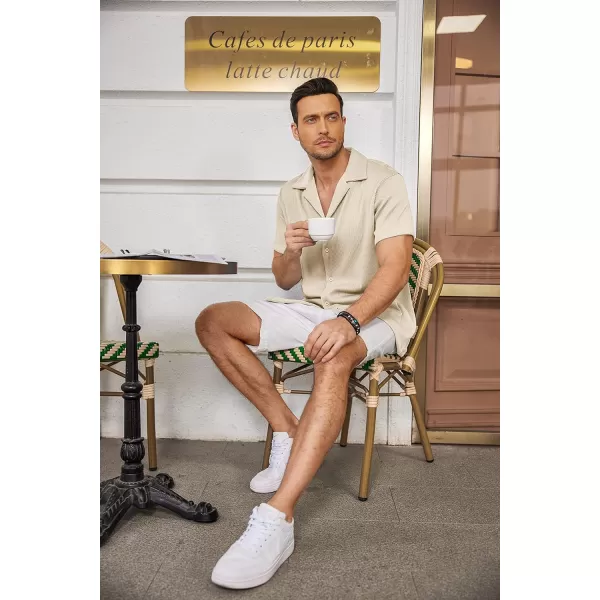 COOFANDY Men's Casual Button Down Shirts Short Sleeve Regular Fit Fashion Camp Beach Shirts Tops