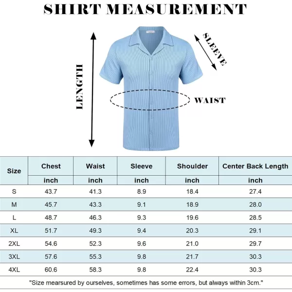 COOFANDY Men's Casual Button Down Shirts Short Sleeve Regular Fit Fashion Camp Beach Shirts Tops