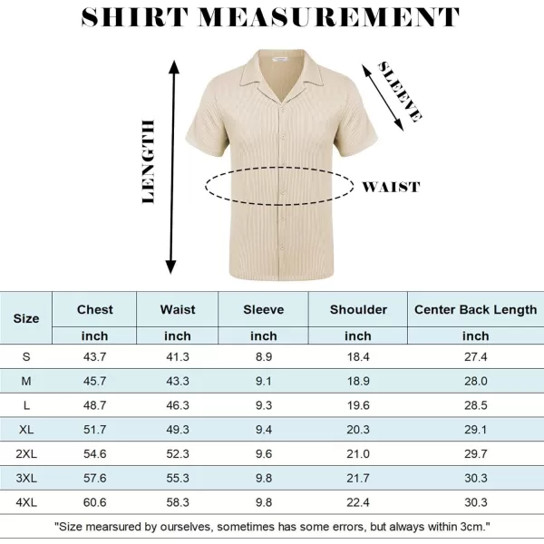 COOFANDY Men's Casual Button Down Shirts Short Sleeve Regular Fit Fashion Camp Beach Shirts Tops