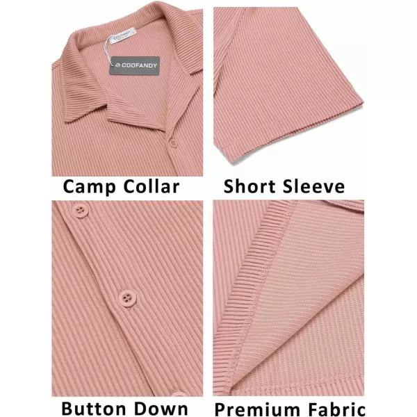 COOFANDY Men's Casual Button Down Shirts Short Sleeve Regular Fit Fashion Camp Beach Shirts Tops