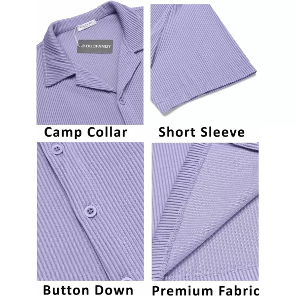 COOFANDY Men's Casual Button Down Shirts Short Sleeve Regular Fit Fashion Camp Beach Shirts Tops