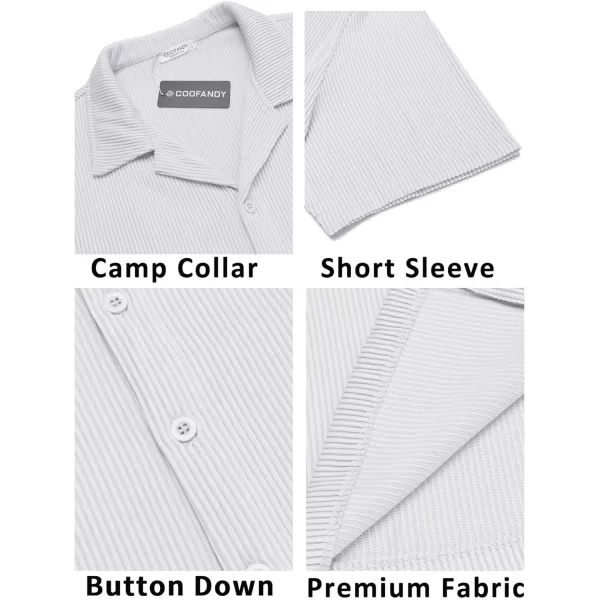 COOFANDY Men's Casual Button Down Shirts Short Sleeve Regular Fit Fashion Camp Beach Shirts Tops