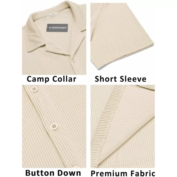 COOFANDY Men's Casual Button Down Shirts Short Sleeve Regular Fit Fashion Camp Beach Shirts Tops