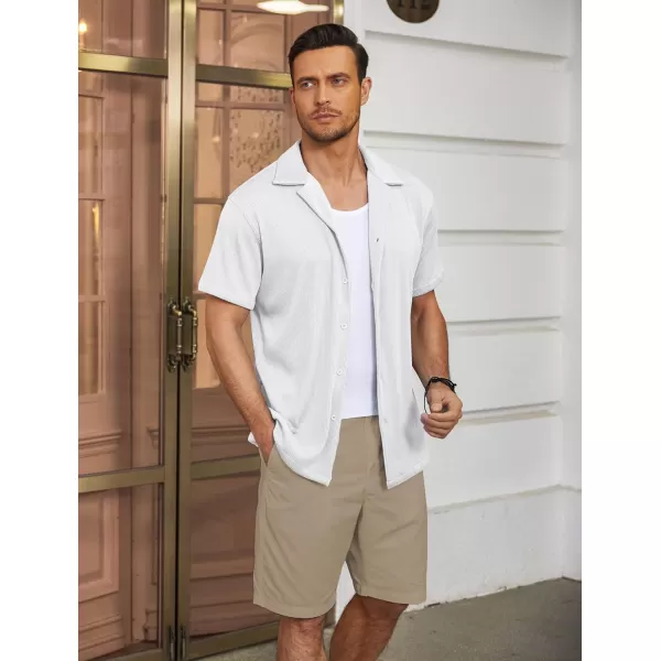 COOFANDY Men's Casual Button Down Shirts Short Sleeve Regular Fit Fashion Camp Beach Shirts Tops