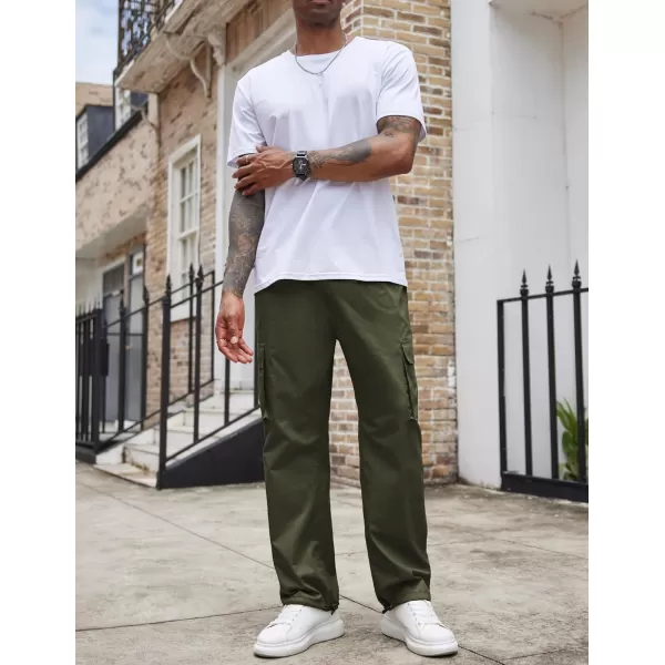 COOFANDY Men's Casual Cargo Pants Cotton Drawstring Athletic Jogger Sweatpants
