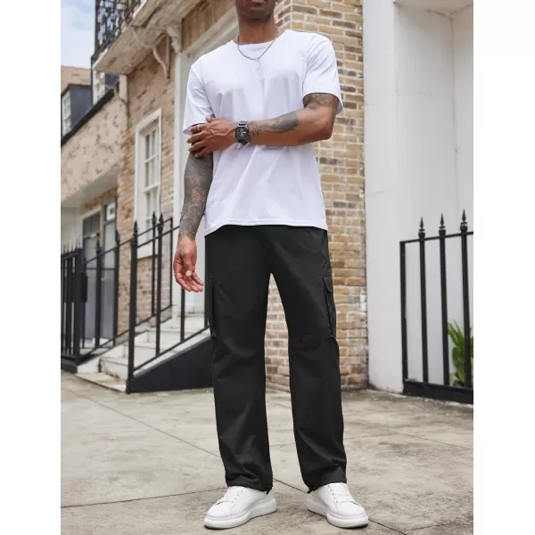 COOFANDY Men's Casual Cargo Pants Cotton Drawstring Athletic Jogger Sweatpants