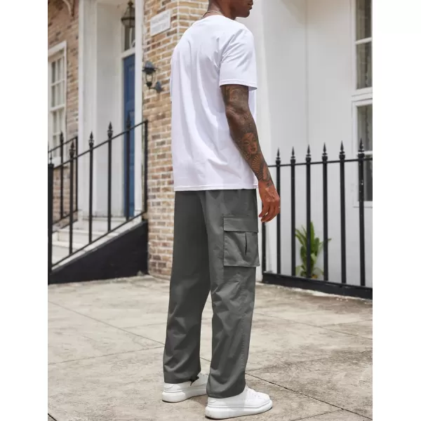 COOFANDY Men's Casual Cargo Pants Cotton Drawstring Athletic Jogger Sweatpants