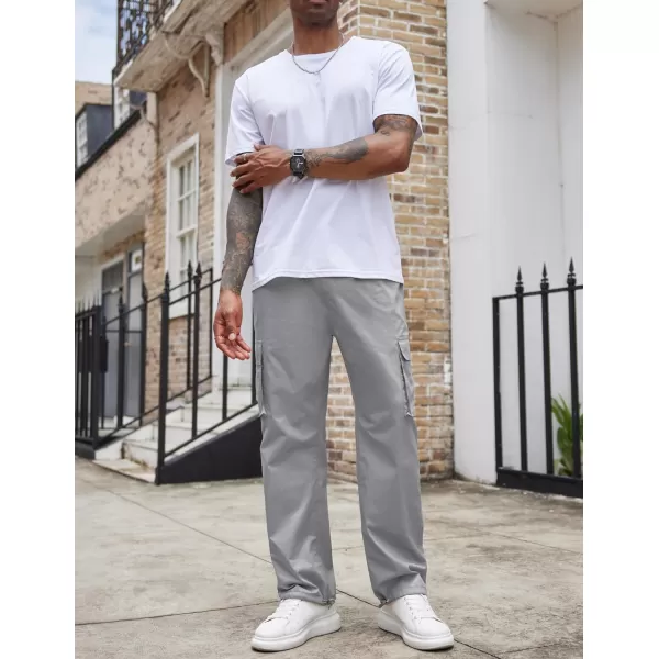 COOFANDY Men's Casual Cargo Pants Cotton Drawstring Athletic Jogger Sweatpants
