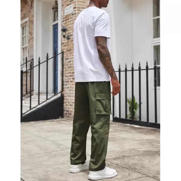 COOFANDY Men's Casual Cargo Pants Cotton Drawstring Athletic Jogger Sweatpants