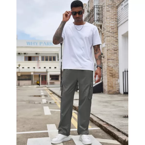 COOFANDY Men's Casual Cargo Pants Cotton Drawstring Athletic Jogger Sweatpants