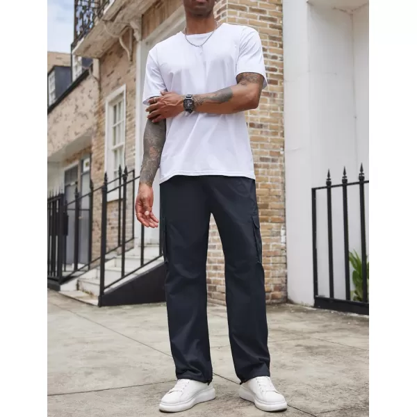 COOFANDY Men's Casual Cargo Pants Cotton Drawstring Athletic Jogger Sweatpants