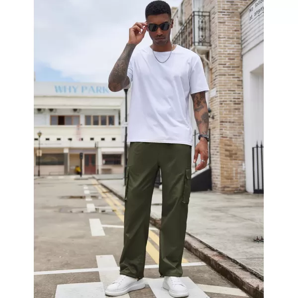COOFANDY Men's Casual Cargo Pants Cotton Drawstring Athletic Jogger Sweatpants