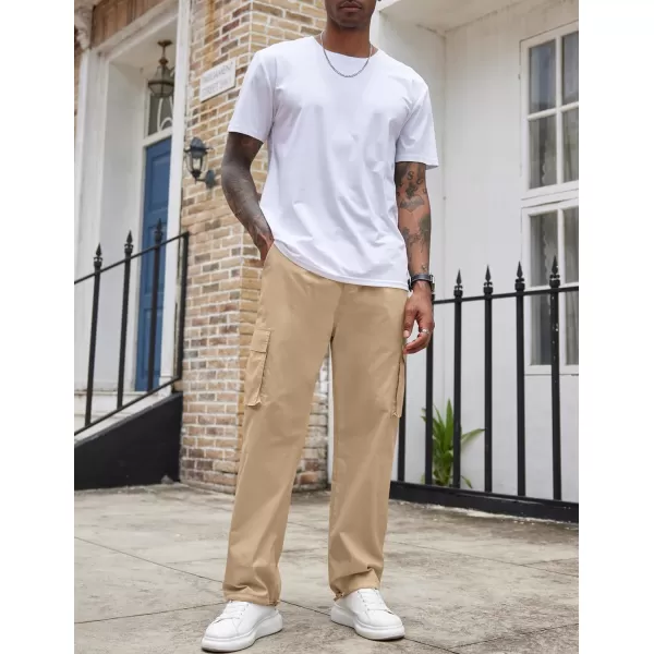 COOFANDY Men's Casual Cargo Pants Cotton Drawstring Athletic Jogger Sweatpants