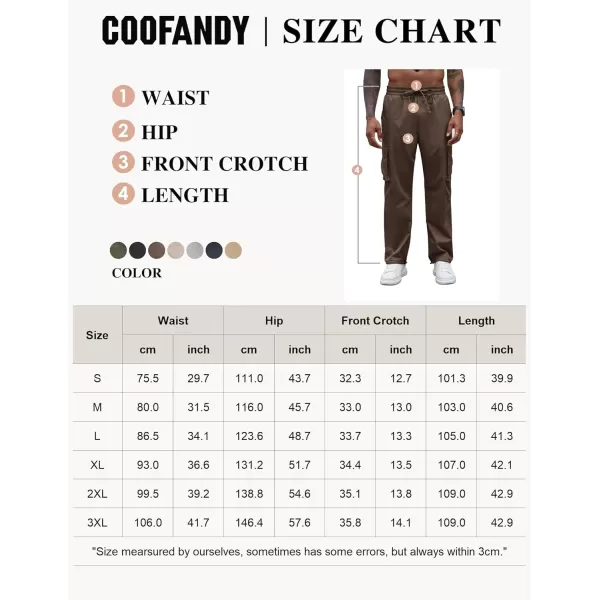 COOFANDY Men's Casual Cargo Pants Cotton Drawstring Athletic Jogger Sweatpants