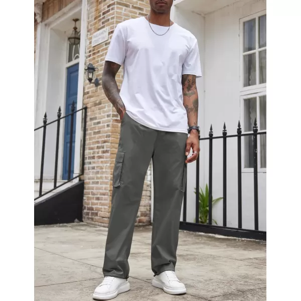 COOFANDY Men's Casual Cargo Pants Cotton Drawstring Athletic Jogger Sweatpants