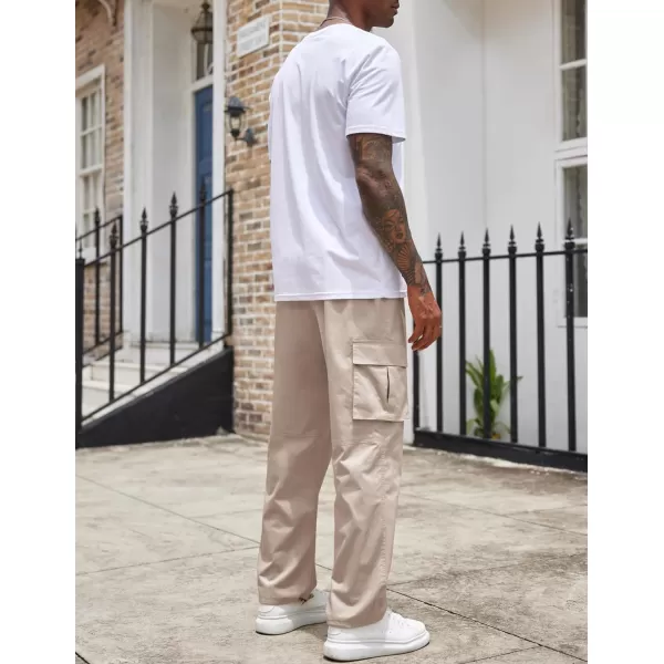 COOFANDY Men's Casual Cargo Pants Cotton Drawstring Athletic Jogger Sweatpants