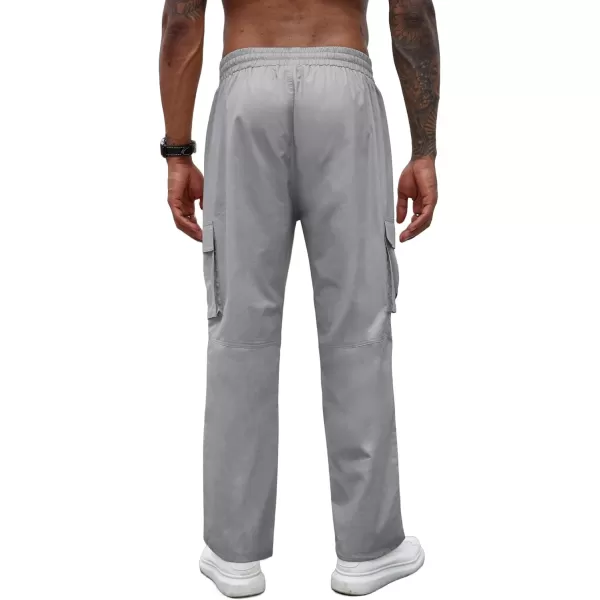 COOFANDY Men's Casual Cargo Pants Cotton Drawstring Athletic Jogger Sweatpants