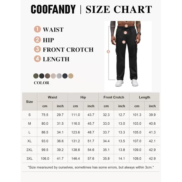 COOFANDY Men's Casual Cargo Pants Cotton Drawstring Athletic Jogger Sweatpants