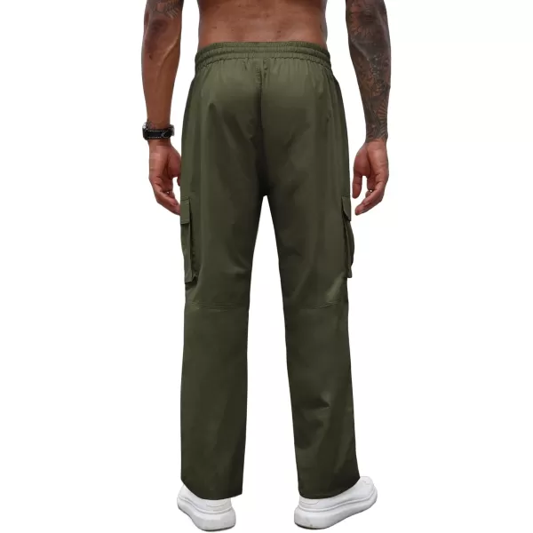 COOFANDY Men's Casual Cargo Pants Cotton Drawstring Athletic Jogger Sweatpants
