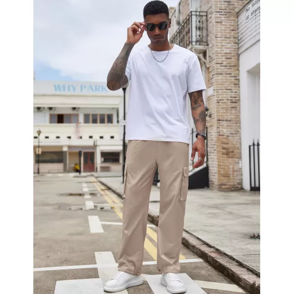 COOFANDY Men's Casual Cargo Pants Cotton Drawstring Athletic Jogger Sweatpants