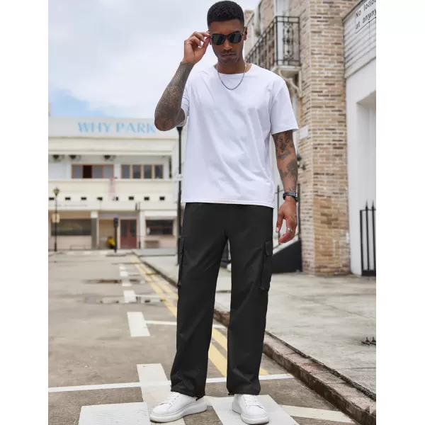 COOFANDY Men's Casual Cargo Pants Cotton Drawstring Athletic Jogger Sweatpants