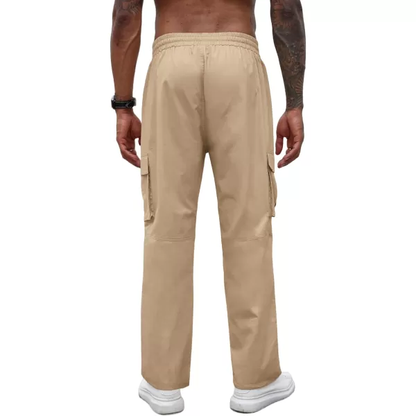 COOFANDY Men's Casual Cargo Pants Cotton Drawstring Athletic Jogger Sweatpants
