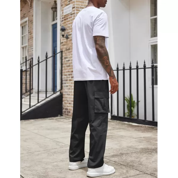 COOFANDY Men's Casual Cargo Pants Cotton Drawstring Athletic Jogger Sweatpants