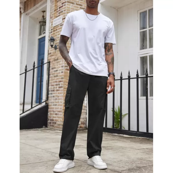 COOFANDY Men's Casual Cargo Pants Cotton Drawstring Athletic Jogger Sweatpants