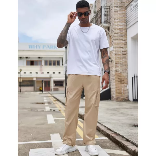 COOFANDY Men's Casual Cargo Pants Cotton Drawstring Athletic Jogger Sweatpants