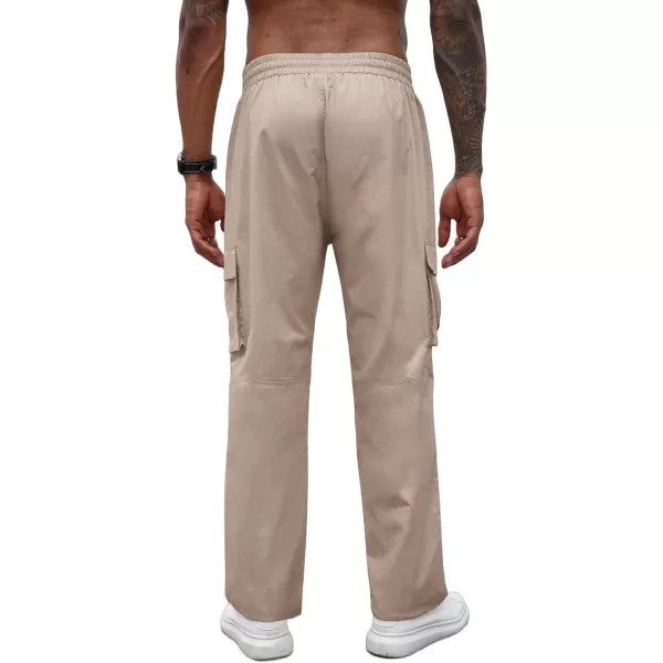 COOFANDY Men's Casual Cargo Pants Cotton Drawstring Athletic Jogger Sweatpants