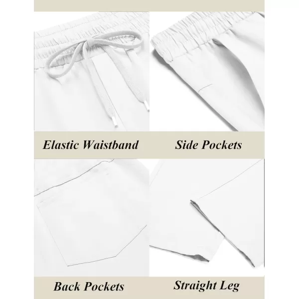 COOFANDY Men's Casual Drawstring Pants Regular Fit Elastic Waist Cotton Basic Straight Leg Cargo Pants
