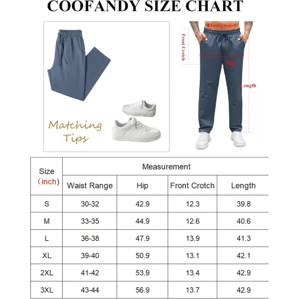 COOFANDY Men's Casual Drawstring Pants Regular Fit Elastic Waist Cotton Basic Straight Leg Cargo Pants