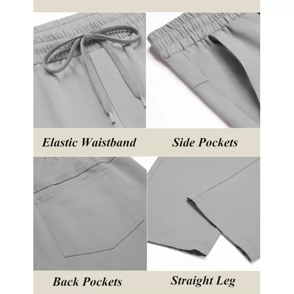 COOFANDY Men's Casual Drawstring Pants Regular Fit Elastic Waist Cotton Basic Straight Leg Cargo Pants