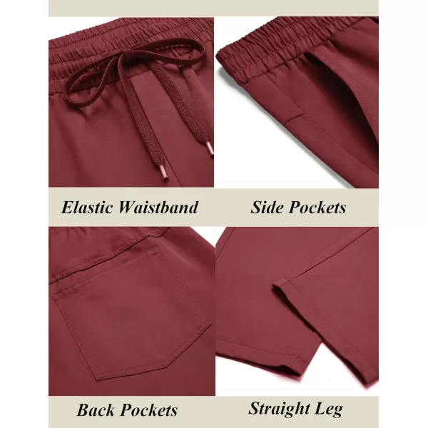 COOFANDY Men's Casual Drawstring Pants Regular Fit Elastic Waist Cotton Basic Straight Leg Cargo Pants