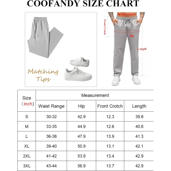 COOFANDY Men's Casual Drawstring Pants Regular Fit Elastic Waist Cotton Basic Straight Leg Cargo Pants