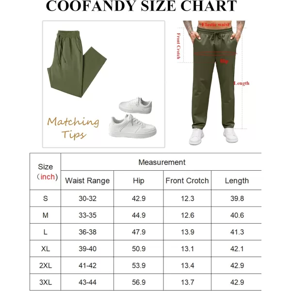 COOFANDY Men's Casual Drawstring Pants Regular Fit Elastic Waist Cotton Basic Straight Leg Cargo Pants