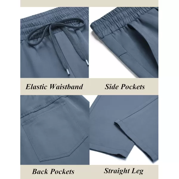 COOFANDY Men's Casual Drawstring Pants Regular Fit Elastic Waist Cotton Basic Straight Leg Cargo Pants