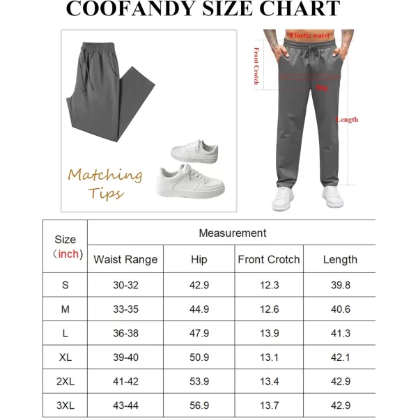 COOFANDY Men's Casual Drawstring Pants Regular Fit Elastic Waist Cotton Basic Straight Leg Cargo Pants